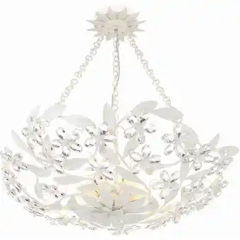 Walmart Crystorama Marselle 6 Light Matte White Semi Flush Mount - 24W x 6H x 24D offer