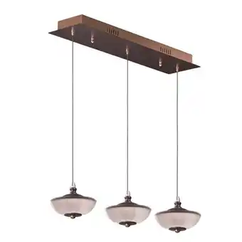 Walmart ET2 E23154-126BRZGLD 6 in. Bella LED Three-Light Linear Pendant Ceiling Light, Bronze & Gold offer