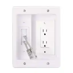 Walmart Stripoo In-Wall TV Cable Management Kit with Wall Plate, White offer