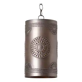 Walmart Irvins Country Tinware Rustic Cylinder Pendant in Kettle Black Tin offer