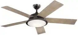 Walmart 56 Inch Ceiling Fan With Light Kit-Anvil Iron Finish Kichler Lighting 310100Avi offer