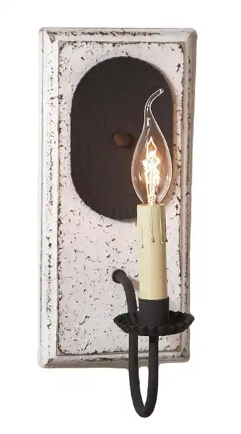 Walmart Irvins Country Tinware Wilcrest Sconce in Vintage White offer