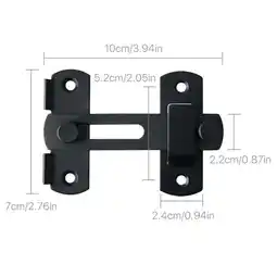 Walmart Matte Black Stainless Steel Gate Latches Flip Latch Safety Door Bolt Latch Lock Hardware Door Access offer