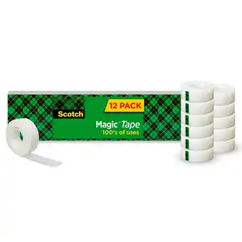 Walmart Scotch Magic Tape, 3/4 in. x 1,296 in., 1 Box offer