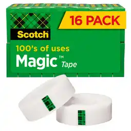 Walmart Scotch Magic Tape, Invisible, 16 Tape Rolls offer