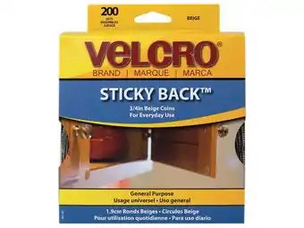 Walmart Velcro Sticky Back Circles 3/4 Beige 200pc offer