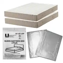 Walmart UBMOVE Plastic Queen Mattress Protectors, 2-Pack, Water-Resistant offer