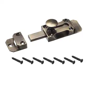 Walmart Uxcell Barrel Slide Door Bolt 3 inch Zinc Alloy Security Latch Lock Bronze Tone offer