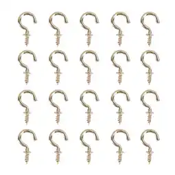 Walmart 20pcs Heavy Duty Copper Plated Metal Screw-In Ceiling Hooks Cup Hooks Hanger offer