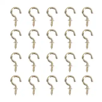 Walmart 20pcs Heavy Duty Copper Plated Metal Screw-In Ceiling Hooks Cup Hooks Hanger offer