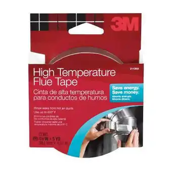 Walmart 3M High-Temperature Flue Tape, 1 1/2 inch x 5 yard, Silver, 1 Roll offer