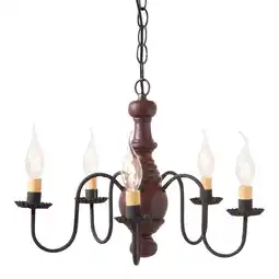 Walmart Irvins Country Tinware Lancaster Dining Room Chandelier in Plantation Red 17 inches offer