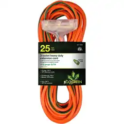 Walmart GoGreen Power (GG-15225) 12/3 25 SJTW 3-Outlet Heavy Duty Extension Cord, Lighted End, 25 Ft offer