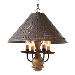 Walmart Irvins Country Tinware Wood Homespun Shade Light in Pearwood offer