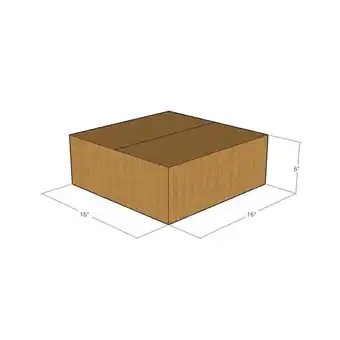 Walmart 50 New Corrugated Boxes - 16x16x6 - 32 ECT offer