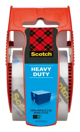 Walmart Scotch Heavy Duty Shipping Packaging Tape, 1.88 in x 15 yd, Strong Adhesive offer