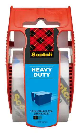 Walmart Scotch Heavy Duty Shipping Packaging Tape, 1.88 in x 15 yd, Strong Adhesive offer