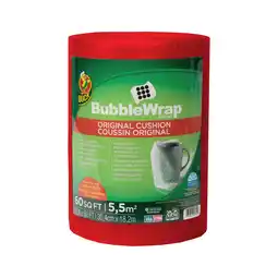 Walmart Duck Brand Color Bubble Wrap Cushioning, 12 in. x 60 ft., Red (287383) offer