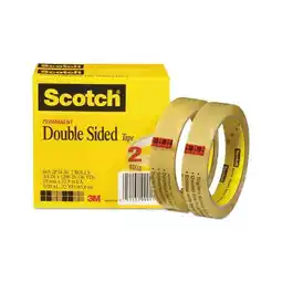 Walmart Double-Sided Tape 3 Core, 0.75 x 36 yds, Clear, 2/Pack offer