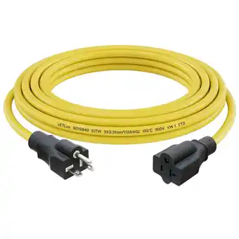 Walmart FIRMERST 20 Amp 12 Gauge 30 Feet Outdoor Extension Cord 5-20P to 5-15/20R Yellow 125 Volt offer