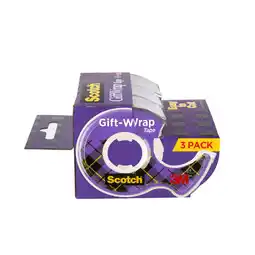 Walmart Scotch Gift Wrap Tape, 3/4 in. x 300 in., 3 Dispensers offer