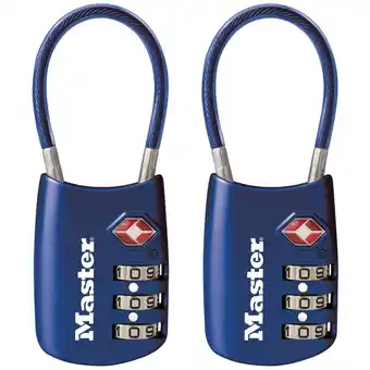 Walmart Master Lock 4688T Set Your Own Combination Tsa-accepted Cable Padlock, Assorted Colors, 2 Pack offer