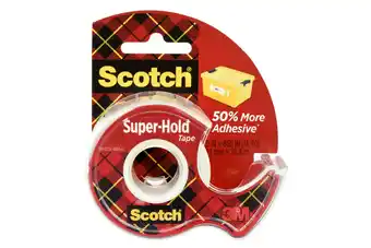 Walmart Scotch Super-Hold Wide Adhesive Tape, Crystal Clear, 1.5'' x 650'' offer