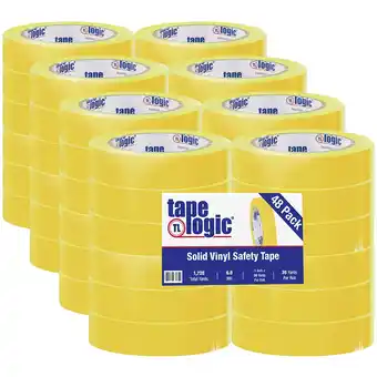 Walmart Partners Brand Safety Tape,Vinyl,1x36 yd.,Yellow,PK48 T9136Y offer