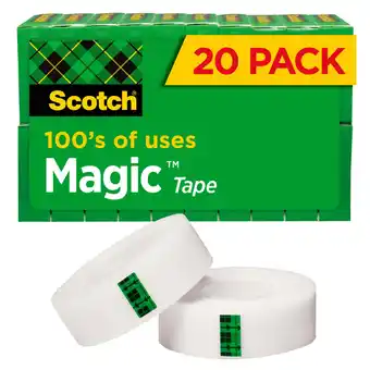 Walmart Scotch Magic Tape, Invisible, 20 Tape Rolls offer