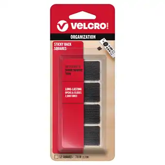 Walmart Velcro Brand - Sticky Back Hook And Loop Fasteners, Cut-To-Length, 7/8, Black 12 Count offer