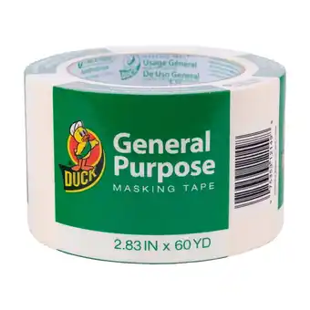 Walmart Duck Brand 286505 General Purpose Masking Tape - Beige, 2.83 in. x 60 yd offer