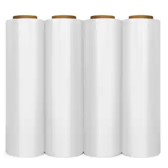 Walmart GZXS Hand Wrap Plastic Stretch Film - 80 Gauge, 18x1000' (4 Rolls) offer