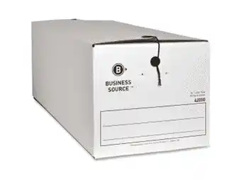 Walmart Business Source Light Duty Letter Size Storage Box, White, 12 / Carton (Quantity) offer