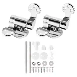 Walmart Toilet Seat Hinge 1Pair Replacement Stainless Steel Hinges for All Cover Lid Soft Close Fittings offer