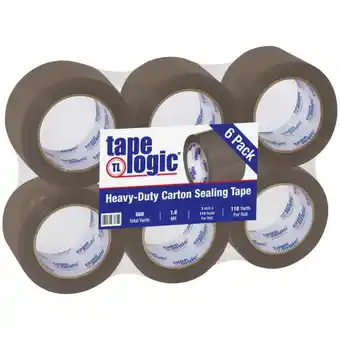 Walmart Tape Logic 3 in. x 110 yards Tan No.600 Economy Tape - Pack of 6 offer