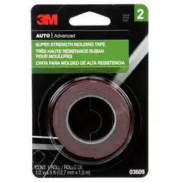 Walmart 3M Super Strength Molding Tape 03609, 1/2 IN x 5 FT 24/Case offer