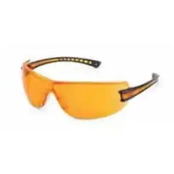 Walmart Gateway Safety Luminary Wraparound Orange Anti-Scratch Lens Black Temple Lightweight Safety Glasses offer