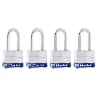 Walmart Master Lock 1-9/16 W Steel Pin Tumbler Padlock 4 pk Keyed Alike offer