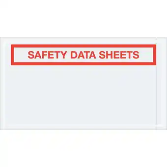 Walmart Tape Logic SDS Envelopes Safety Data Sheets 5 1/2 x 10 Clear 1000/Case PL494 offer