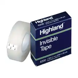 Walmart Highland 6200 Invisible Tape, 0.75 Inch x 36 Yards, Matte offer