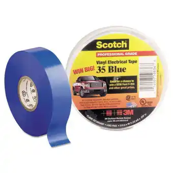 Walmart Scotch 35 Vinyl Electrical Color Coding Tape, 3 Core, 0.75 X 66 Ft, Blue | Bundle of 2 Rolls offer