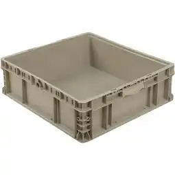 Walmart Global Industrial Straight Wall Container Solid Gray, 24 x 22 x 7 offer