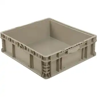 Walmart Global Industrial Straight Wall Container Solid Gray, 24 x 22 x 7 offer