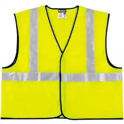 Walmart MCR Safety Class 2 Safety Vest Lime Green w/Silver Stripe Polyester 3X-Large VCL2SLX3 offer