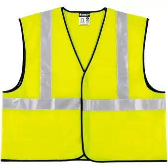 Walmart MCR Safety Class 2 Safety Vest Lime Green w/Silver Stripe Polyester 3X-Large VCL2SLX3 offer