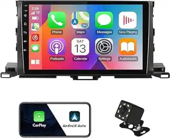 Walmart 10.1-inch Android 12 Double Din Car Stereo for Toyota Highlander 2014-2019 IPS Touchscreen Car Radio offer