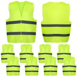 Walmart Prdigy JUNDALIE Breathable Unisex Safety Vests, XL Polyester Yellow, 1.32 lb, 10 Count offer