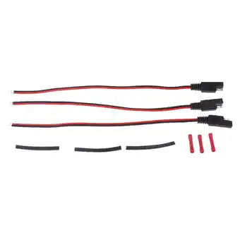 Walmart 3Pcs Battery SAE to SAE DC Power Automotive Boat Solar Connector Wire Cable offer