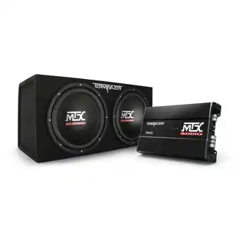 Walmart MTX TNP212D2 Dual 12'' Sealed 2 Enclosure & Mono Block Amplifier offer