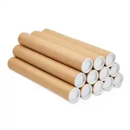 Walmart Stockroom Plus Paper White Snap Caps 2in Poster Shipping Tube, 12 Count, 12 Pack offer